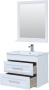 Фото комплект мебели для ванной aquanet бостон м 80 белый матовый