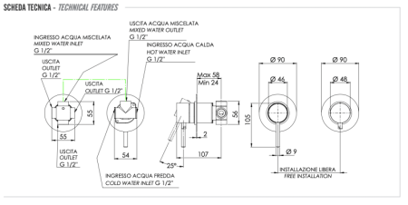 Фото душевая система remer x style x96d3setbg, золото брашированное