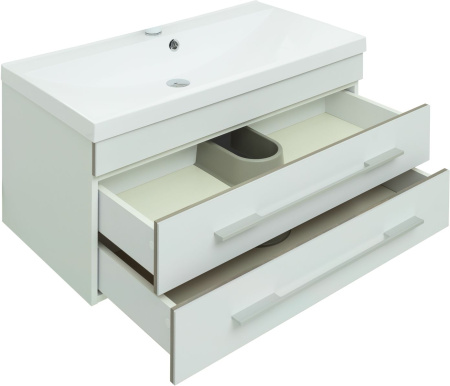 Фото комплект мебели aquanet верона 90 белый матовый