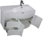 Фото тумба подвесная с раковиной aquanet сопрано 95 r белый (2 дверцы 2 ящика)
