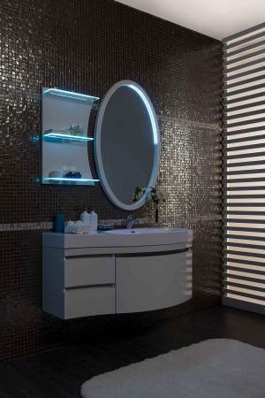 Фото комплект мебели  aquanet опера 115 r белый (2 дверцы 2 ящика)