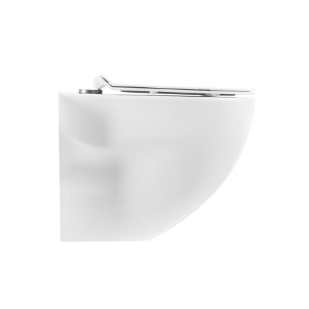 Фото унитаз подвесной безободковый belbagno onda bb066chr, белый