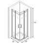 Фото душевой уголок berges wasserhaus melita 061008 80x80 стекло прозрачное/хром