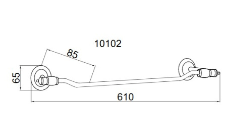 Фото держатель для полотенца boheme palazzo 10152, золото