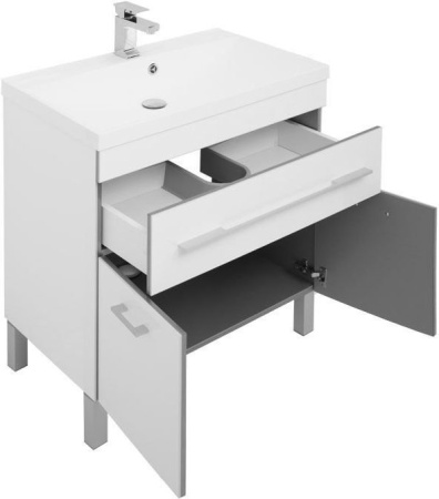 Фото комплект мебели aquanet верона new 75 белый (напольный 1 ящик 2 дверцы)