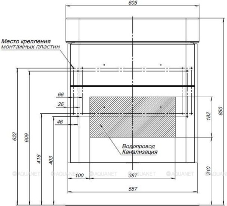 Фото комплект мебели aquanet виченца 60 белый