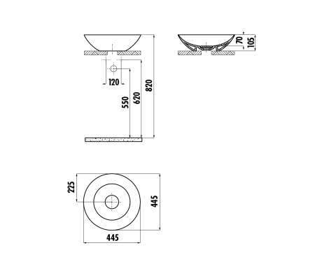 Фото раковина накладная creavit foglia fg145-00cb00e-0000, белая