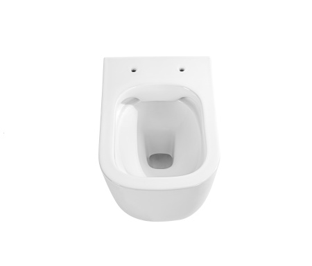 Фото унитаз подвесной безободковый aquatek лугано aq2002-00 510*350*360 мм, горизонтальный выпуск, тонкое сиденье с механизмом плавного закрывания, крепеж