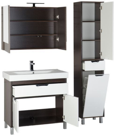 Фото комплект мебели aquanet гретта 90 венге (камерино)