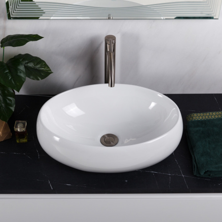 Фото раковина накладная belbagno bb1085 48*34 см, белая