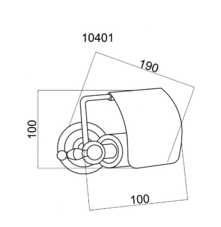 Фото бумагодержатель с крышкой boheme brillante 10430, хром