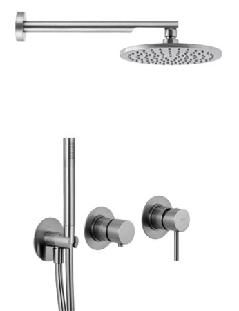 Фото душевая система remer x style x96s02onp, никель брашированный