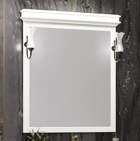 Фото зеркало opadiris борджи 85 см отверстия под светильники, слоновая кость