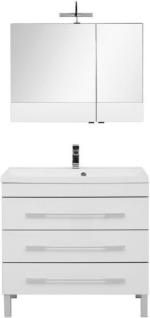 Фото комплект мебели aquanet верона new 90 белый (напольный 3 ящика)