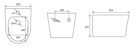 Фото биде подвесное aquatek ника aq1009-00, 525*360*320 мм, цвет белый