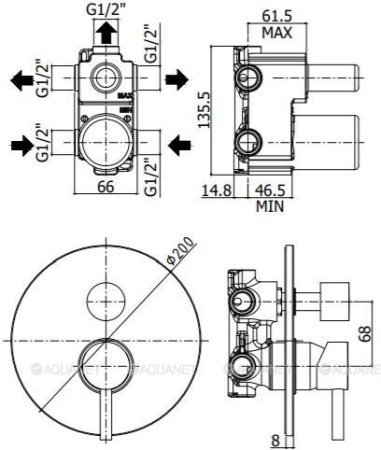 Фото встраиваемый смеситель для ванны и душа paffoni stick sk018cr, хром