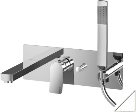 Фото встраиваемый комплект для ванны и душа paffoni tilt ti001bo, белый матовый