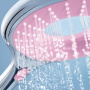 Фото душевая лейка grohe rainshower icon 150 27447000 диаметр 150 мм, 2 режима, хром/розовый