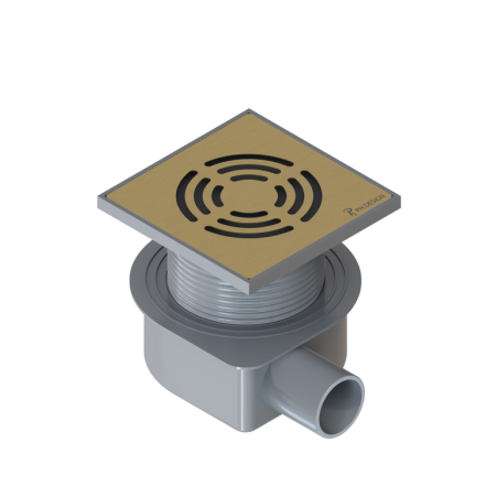 Фото душевой трап boheme smart design 984-10-mg 10*10 cm, матовое золото