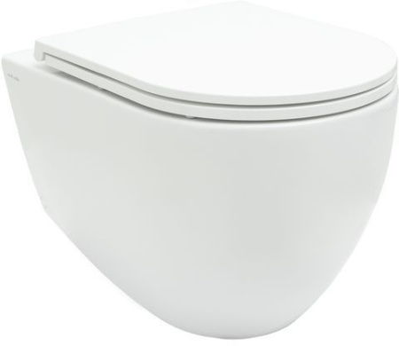 Фото унитаз подвесной безободковый allen brau reality 4.32006.20, белый глянец