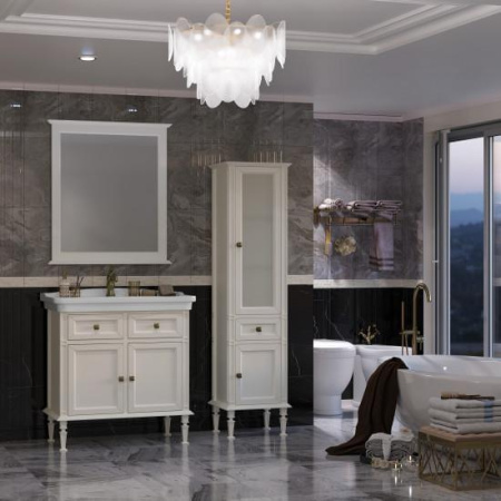 Фото пенал напольный opadiiris кантара 45 см правый, слоновая кость