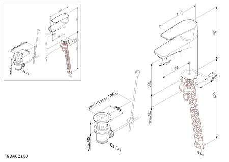 Фото смеситель для раковины am.pm gem д/к, хром