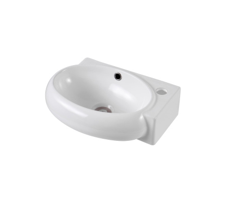 Фото раковина подвесная угловая aquatek aq5304-00 420*280*145 мм , смеситель справа Фото раковина подвесная угловая aquatek aq5304-00 420*280*145 мм , смеситель справа