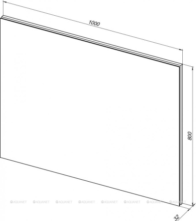 Зеркало с подсветкой Aquanet Гласс 100 белый LED