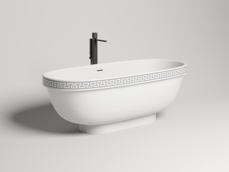 Фото ванна salini s-stone greca meander 103021mrf 180*80 см, матовая ral полностью