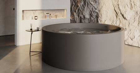 Фото ванна salini s-stone isola 101111mrf 200*200 см, матовая покраска по ral полностью