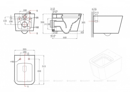 Фото унитаз подвесной безободковый bravat manno c21201uw-rus белый, сиденье микролифт