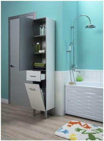 Фото пенал напольный aquanet верона 35 l б/к, белый