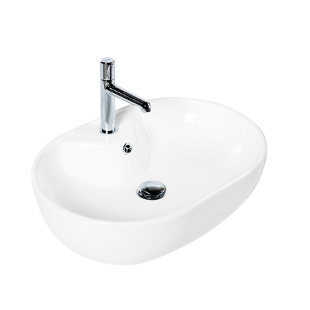 Фото раковина накладная belbagno bb1151 60*42,5 см, белая
