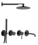 Фото душевая система remer x style x96d3setcfp, черный брашированный хром
