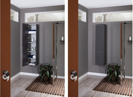 Фото пенал подвесной aquanet алвита 35 l серый антрацит