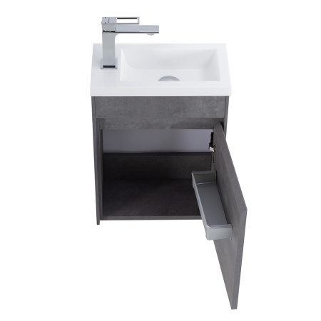 Фото тумба подвесная belbagno pietra mini 40-r stucco cemento, правая