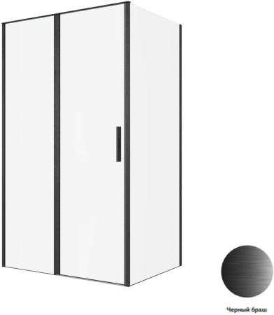 Фото душевой угол allen brau priority 3.31033.bba + 3.31045.bba 120*90*200 см, профиль черный браш