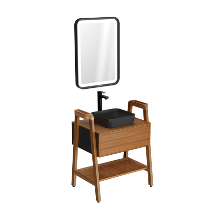 Фото тумба напольная с раковиной creavit truva 80 см tr0080.01anm+ul040-00am00e-00, массив/антрацит