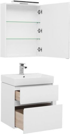 Фото комплект мебели aquanet бруклин 60 белый