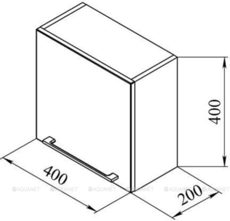 Фото шкаф навесной de aqua куба 40(1) l белый