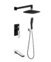 Фото душевая система с изливом boheme venturo 374-b-2, черный матовый/хром