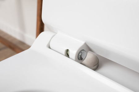 Фото унитаз напольный безободковый aquanet rimless logic-c cl-12339 белый, сиденье микролифт