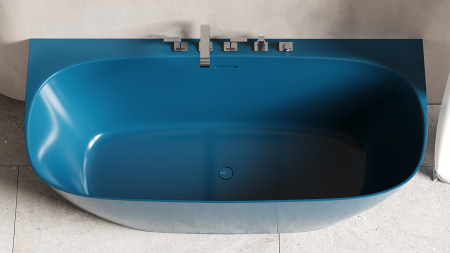 Фото ванна salini s-stone sofia wall 102522mrf 170*80 см, матовая покраска по ral полностью