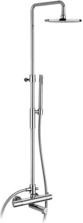 Фото душевая колонна paffoni birillo zcol721liqcr термостат, хром