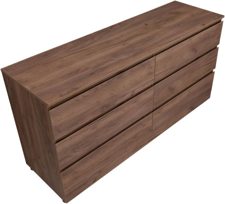 Фото комод aquanet сканди 160*48 см,  дуб крафт (6 ящиков)