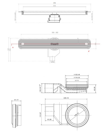 Фото душевой трап pestan slim line 13100030 30 см, хром