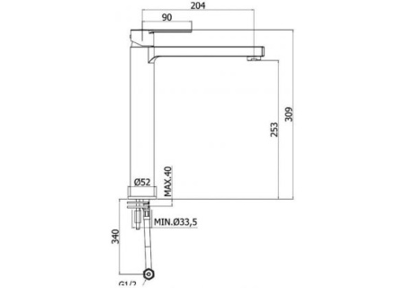 Фото смеситель для раковины paffoni west ws081cr высокий, хром