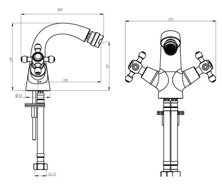 Фото смеситель для раковины boheme satine 317-st, бронза