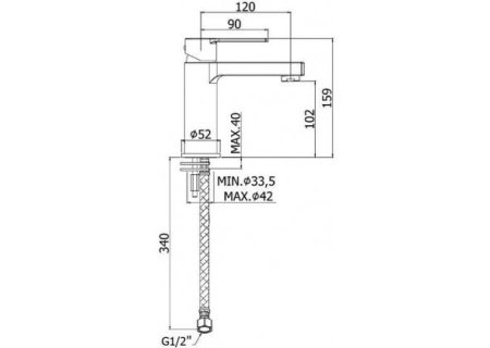 Фото смеситель для раковины paffoni ringo rin071no, черный матовый