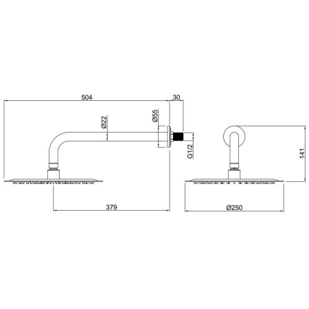Фото верхний душ allen brau infinity 5.21019-31, черный матовый